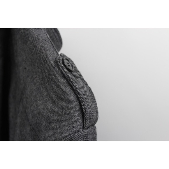 BKE Buckle Coat Men’s Large Wool Blend Grey Pockets Full Button‎ Up - Picture 5 of 12